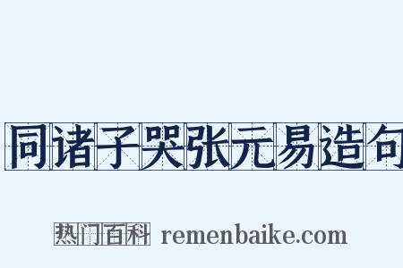 同诸子哭张元易造句是什么意思的图片